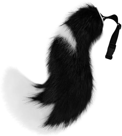 hbbhml Kunstfell, Tier, Wolf, Fuchsschwanz, groß, pelzig, handgefertigt, für Party, Halloween, Kostümzubehör