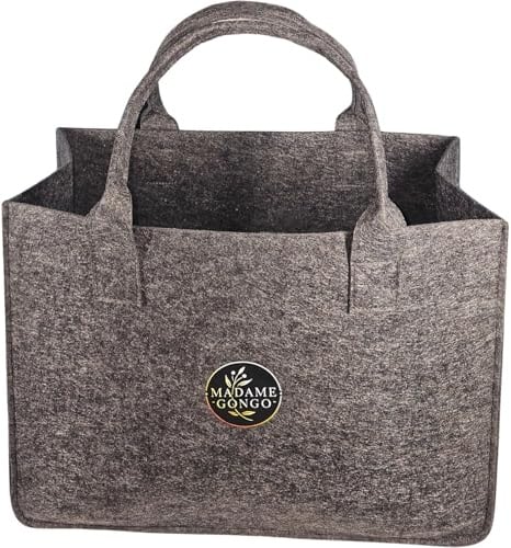 MADAME GONGO Filztasche Anthrazit XL Einkaufstasche, Aufbewahrung | Filztaschen 1x XL Anthrazit