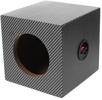 Abaodam Cassa per Altoparlanti Auto in Legno e Pvc Bassi Potenti e Design Durevole, per Viaggi su Strada e Miglioramento Impianto Stereo Macchina Nero