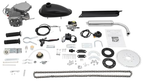 80cc 2-Takt Fahrrad Motor Kit, CDI Zündungsart Cycle Engine Kit, Single Cylinder Zweitaktmotor für 26/28 V-Rahmen Fahrräder