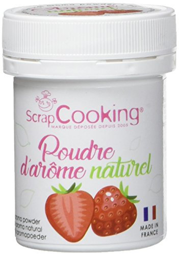 Scrapcooking 4438 Poudre d'Arôme Naturel Fraise - Pour Gâteaux, Pâtisseries, Desserts -15 g
