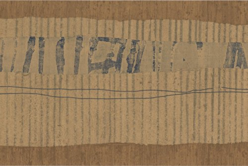 Brown Blue Abstract Wallpaper Border Paint by Design, Roll 15' x 7''