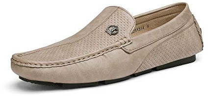 Bruno Marc Men’s Slip-on Formal Loafers Shoes, Man Classic Breathable Moccasins Flats Shoes and Comfortable Walking Shoes in Business, Casual Driving and Wedding,Size 7.5,Beige,3251314