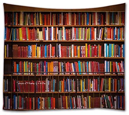 A.Monamour Wanddekor Wandbild Vorhang Wandteppiche Alte Schweden Öffentliche Bibliothek Bücherregal Bücherregal Bild Drucken Stoff Wandbehang Tapisserie Wanddekors Für Schlafzimmer 180x230 cm