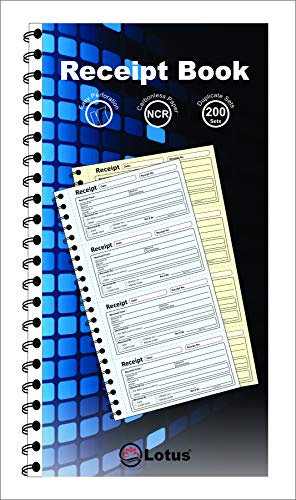 RECPT-8018 Quittungsbuch, Spiralbindung, NCR | 200 Sets | vorgedrucktes Qualitätspapier