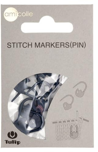 Tulip AC-026E Stitch Markers, Kunststoff, Navy, Einheitsgröße