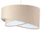 Licht-Erlebnisse Modische Pendelleuchte Stoff Schirm in Velours Optik Beige Weiß Ø50cm E27 Wohnzimmer Schlafzimmer Lampe