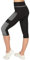 VS Capri 3/4 Leggings Damen Sport mit Handytasche Seitentaschen 3 4 sportleggins Handy Fitness Laufhose Sport Tights Schwarz grau Sporthose Jogging High Waist. grau-schwarz-S