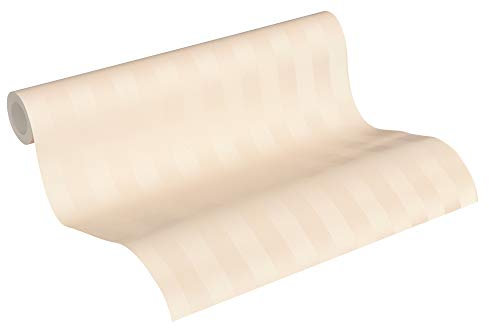 A.S. Création Vliestapete Romantico Tapete im Empire Stil gestreift 10,05 m x 0,53 m rosa Made in Germany 372271 37227-1