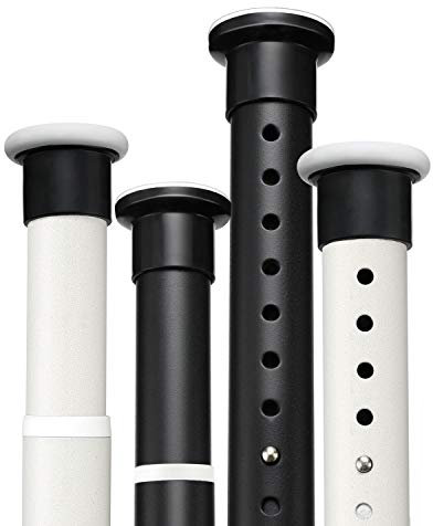 KINLO 360-410cm Duschvorhangstange ohne Bohren Teleskopstange verstellbare Mattschwarz aus Edelstahl Duschstange Gardinenstange Kleiderstange Gardinen für Dusche und Badewanne