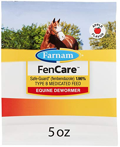 Farnam FenCare Safe-Guard (fenbendazole) 1.96% Type B Medicated Feed Equine Dewormer 5 Ounces