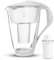 Dafi Wasserfilter Kanne aus Glas* mit Classic Filter Crystal LED 2L Weiß - Wasserkaraffe mit Aktivkohle Filter, Wasserkanne, Filterkanne, Glasfilterkanne - gegen Kalk, Chlor, BPA-Fre