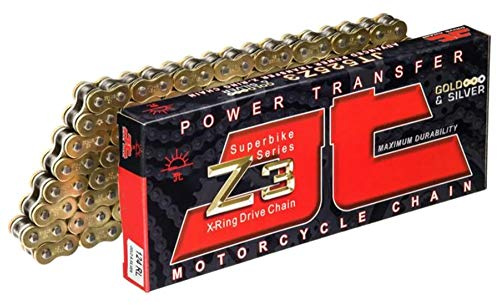 JT Kette JTC520Z3GS118RL (520er Serie) Gold 118 Glieder Super Heavy Duty X-Ring Kette mit Verbindungsglied