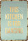 Blechschild mit Aufschrift This Kitchen Is For Dancing, Vintage-Stil, 20,3 x 30,5 cm, Dekoration für Zuhause, Küche, Badezimmer, Bauernhof, Garten, Garage, inspirierende Zitate