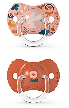 Suavinex Suavinex Sucettes Symetriques Sx Pro Forest Rose, 18 Mois 2 Unités, Silicone, Forest Rose, 18 Mois (Lot de 2)