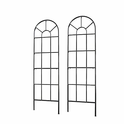 Loberon Rankgitter 2er Set Ealdred, Stabil & Langlebig, Nostalgie-Look, Vielseitig Einsetzbar, Rankhilfe, Outdoor, Gartendekoration, Gartenzubehör, Eisen, Rostbraun