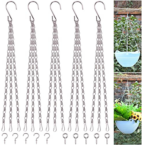 Glarks 5 Stück 40,6 cm 3 Leinen Metallketten Haken Aufhänger (40,6 cm Ketten mit Haken)