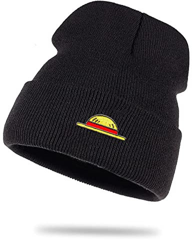 Ruffy Strickmütze Luffy Monkey D. One Wollmütze Wintermütze Rollmütze Zoro Beanie Mütze Seemannsmütze Unisex Piece