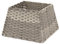 Christmas Village Rattan Tree Skirt Wicker Stand Base Festive Xmas Basket Cover Decor Perfect for Indoor Home & Office Floor Use, Tidy Decor – Folds for Easy Storage - GREY (SQUARE)