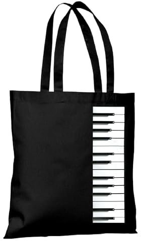 GOOGIT Musiktasche Klavier 100% Baumwolle Segeltuch Schule Musikunterricht Einkaufstasche Reisen (Canvas Bag)
