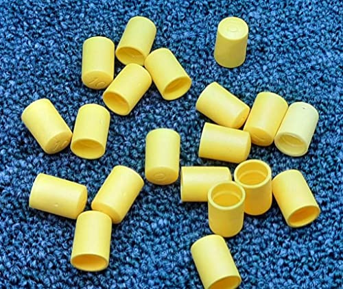TERF® High Quality Yellow PVC Screws Thread Stud End Protective Cap Cover M10 (10mm) X 17mm Screw Thread Stud Pipe Bolt End Protector PVC Safety Cap Cover - Pack of 10