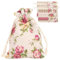 50 pezzi sacchetti di tela con coulisse rosa, sacchetti di fiori sacchetti regalo floreali sacchetti di gioielli sacchetti di tela di lino per bomboniere, regali per feste, Borse di iuta per gioielli
