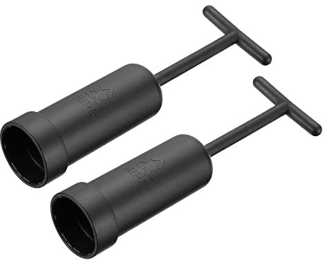 sourcing map Lot de 2 outils de démontage de bague de douille G9 en PVC noir