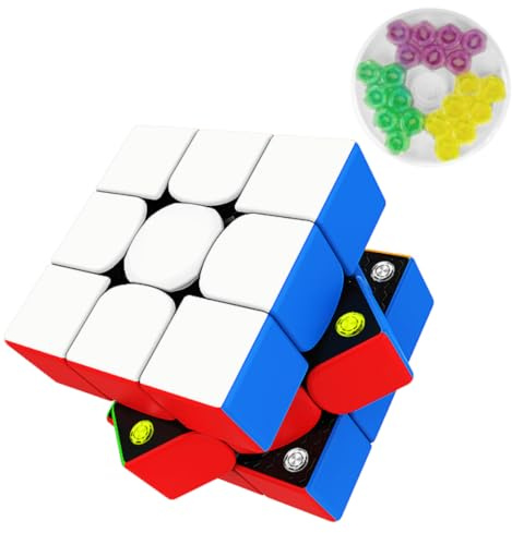 GAN 356 M Standardversion – Magnetwürfel Speed 3 x 3 ohne GAN356 M Aufkleber mit zusätzlichem GES – Speed Puzzle 3 x 3 x 3 cm GAN 356M Magic (Standardversion 2020)