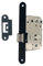 AZERODESIGN-Picaporte puerta interior-Cerradura Puerta Interior-Picaporte Reversible-165x20mm-Pestillo Desplazado 70mm-Canto Redondo-Acabado Negro- Material Hierro