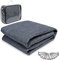 YRHome 2,5 x 5 m auvent Tapis de Tente Tapis de Tente Tapis de Camping en Plein air Tapis de Camping en HDPE Sol de Tente Doux avec Sac de Transport pour Tente Camping-Car Bleu-Gris 17 piquets