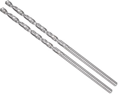 CoCud Solid Carbide Drill Bits, 1.5mm Diameter, Left Hand YG6X (C3/K10) Tungsten Carbide Straight Shank Twist Drill Bits - (Applications: for Stainless Steel Alloy), 2-Pieces