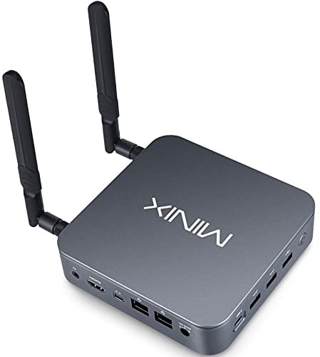 MINIX Neo J51-C8 Mini-Computer aus Aluminium, 8 GB / 256 GB M.2 Pcie Nvme Ssd Windows 11 Pro, Wi-Fi6/Dual 2,5 GB Lan/USB-C/Triple Display/4K/Auto Power On/Pxe Boot/RTC/Vesa Mount. Direkt verkauft 8 GB