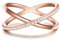 Glanzstücke München Damen Ring aus 925/- Sterling Silber rosévergoldet mit Zirkonia weiß - Doppelring Crossover Silberring Roségold