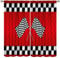 Rennwagen-Kindervorhänge, Jungen, Baufahrzeuge, Fensterbehandlungen für Jungenzimmer, rote Rennflagge, Vorhänge, 2 Paneele, 132 x 213 cm