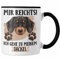 Trendation - Dackel Besitzer Tasse Geschenk Lustiger Spruch Geschenkidee Mir Reichts Ich Geh Zu Meinem Dackel (Schwarz)