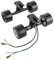 Drive Scooter Hub Motor, 250W Skateboard Motor Rad Dual Drive Set, DIY Brushless Hub Motor Kit für Ersatzteil Rad Skateboarding Ausrüstung (Schwarz)