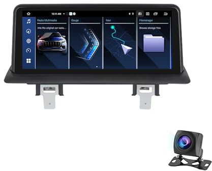 10.25 HD Touchscreen Stereo Auto Android 12 Autoradio 2 DIN Per BMW 1 Series E81 E82 E87 E88 2007-2011 Con GPS Comandi Al Volante WiFi BT Retrocamera Con Wireless Carplay/Android Auto ( Color : CIC ,