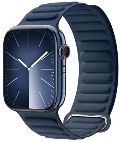 FineWoven - Correa magnética para Apple Watch 46 mm, 42 mm, 38 mm, 40 mm, 41 mm, 44 mm, 45 mm, 49 mm, correa magnética para Apple Watch Ultra 2 Series 10 9 8 7 6 5 SE 4 3 SE 2nd Gen Band,