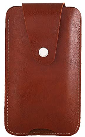 Paket solide neutrale Handytasche Color Lock Plug Gürtel Modetasche Haspe Kartentasche Taille Hüfttaschen Hüfttaschen Für Männer (Brown, 16.5X1X10CM)