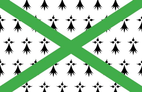 magFlags Drapeau Large L Union Régionaliste Bretonne | drapeau paysage | 1.35m² | 90x150cm