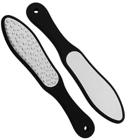 HZXINYI Lima Pedicura Profesional Lima Láser de Doble Cara para Cutículas para Eliminar Callos Pieles Muertas Callosidades Cuidado de Los Pies Negra Herramienta de Acero Inoxidable Raspador de Pies