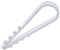 Gabex® Schlaufendübel 10 bis 1000 Stück - Spannbereich 3-13, 6-20, 8-28 mm Steckschlaufe Stecklaschen Dübelklemmschelle Kabelbefestigung (50, 3-13 mm (weiß))