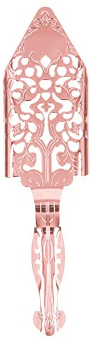 YLSZHY Stainless Steel Absinthe Spoon, Vintage Unique Design Hollow Wormwood Spoon for Absinthe Set Cocktail Bar Glass Cup Drinking Sugar Filter(Rose Gold)