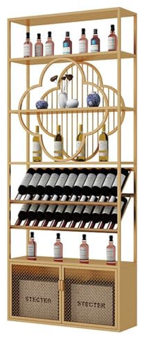 Range Bouteille Vertical, Casier À Bouteilles, Casier A Vin, Porte Bouteille, Plancher Autoportant À Vin avec Lumière LED pour Garde-Manger, Maison, Décoration, Bar, sous-Sol De La Cave (Color : 100*