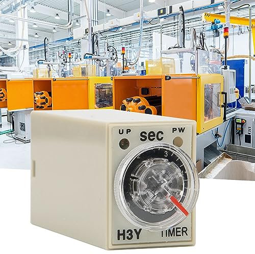 H3Y 2 Temporizador de Retardo 8P Relé Temporizador 0 a 5 Segundos Tipo de Dial Temporización 5A Propósito Múltiple (12VDC)