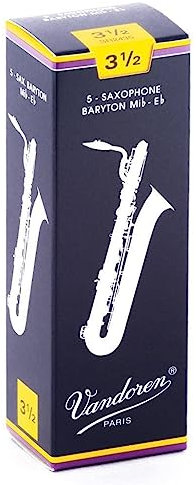Vandoren Saxophonmundstück für Baritonsaxophon, Es, Holz, Französisch, 3,5 mm, 12,5 mm, 4,5 mm, 5 Blätter