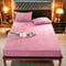 Gezu Spannbetttuch Warm Winter Flauschige Plüsch Spannbettlaken 200x200cm Rosa Altrosa Fleece Flanell Cashmere Touch Spannbetttuch Winter Kuschelig Bettlaken für 25 bis 30cm Matraze