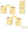 Qrity 3 Pièces Charnières Cylindriques, Charnières Invisibles en Laiton, 180 ° Angle D'ouverture, Charnières pour Boîte à Bijoux, Boîte Cadeau, 12 mm