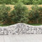 Iiaky Gabionen mit Hochbogen 5 STK. 200x50x40/60 cm Verzinktes Eisen Zaun Gabionen WasserzapfsäUle Garten Pflanzsteine Beton Garten Stapelbar Gabionenzaun Gabionen