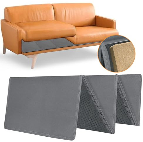 VERONLY Stützpolster Sofa für Durchhängender Sitz,17x44 Faltbar Sofa Saver Kissen Stützbrett Kissen Komfort Sofa Ersatzteile mit MDF-Platte für Meisten 3 Sitzer Sofas(Grau,111.7x43cm)
